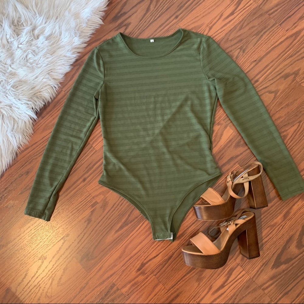 Olive green bodysuit